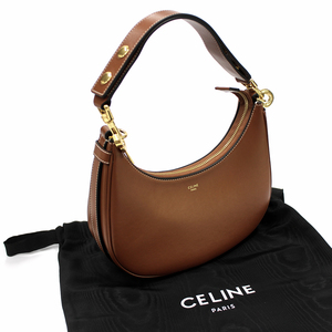 【CELINE】セリーヌ　ミディアム AVA（アヴァ） ストラップバッグ　ワンショルダーバッグ　ブラウン　スムースカーフスキン 美品