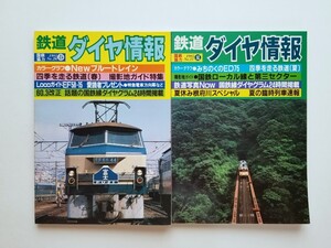 【鉄道資料】★鉄道ダイヤ情報★1985年春・夏号2冊★列車運行図表☆ダイヤグラム☆時刻表☆JR☆国鉄☆電車☆列車☆機関車☆