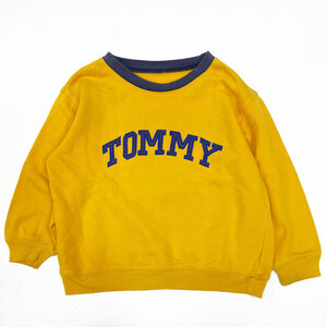 TOMMY HILFIGER トミー ロゴワッペン スウェット イエロー 子供服 古着 現状品 中古品