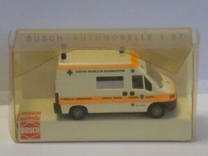 ◇1/87 BUSCH Fiat Ducato Italienische Ambulance