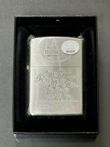 zippo ヒシアマゾン エリザベス女王杯 競馬 銀メッキ仕上げ 年代物 1995年製 Hishi Amazon 19th デットストック ケース 保証書