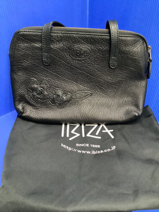 2426 IBIZA イビサ イビザ レザー ハンドバッグ 黒 ブラック レディース 本革