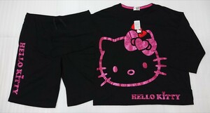 ハローキティ キラキラ 大きめサイズ ４L　Tシャツ ハーフパンツ ルームウエア パジャマ　サイドポケット付き 新品タグ付 