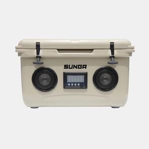 [激安！ 未使用品] SUNGA スピーカークーラーBOX 45L 69.5×43×43cm タン Bluetooth接続 ツインスピーカー ※沖縄、離島配送不可