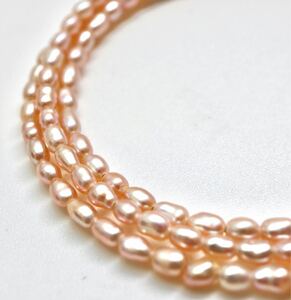 1円〜!!テリ良し!!《K18 本真珠ネックレス》D約2.4g 約36.5cm pearl necklace jewelry パール DE8/DE8.M219