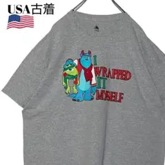 USA古着 ディズニー モンスターズインク Tシャツ グレー XLキャラクターt