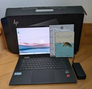 【美品】HP ENVY x360 15 ey0001AU タッチパネル Ryzen 7 5825U/メモリ 16GB/SSD 1TB/15.6型 光沢 フルHD/win11/office 22年製