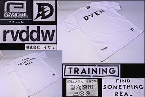 リバーサル ★ REVERSAL ★ DVEN ★ Tシャツ ★ rvddw ★ TRAINING ★ 白 ★ M ★ 速乾性 ★ ポリエステル100% ★ イサミ ★ 中古品 ★