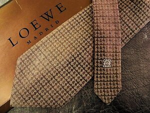 ♪vr0400♪良品♪【LOEWE】ロエベ【蛙 カエル 柄】ネクタイ