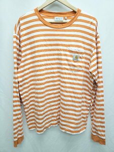 ◇ Carhartt カーハート 長袖 Tシャツ カットソー サイズXL オレンジ ホワイト メンズ P