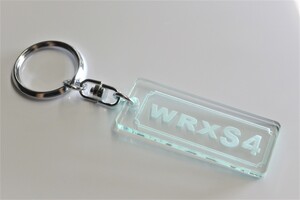 A-505-3 WRXS4 ガラス調 アクリル製 2重リング キーホルダー キーレス キーケース スバル vag vbh WRX S4