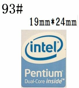 93# 【pentium Dual-Core】エンブレムシール　■19*24㎜■ 条件付き送料無料