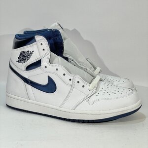 27cm AIR JORDAN 1 RETRO HIGH OG 555088-106 エア ジョーダン 1 レトロ ハイ OG メタリック ネイビー メンズ スニーカー 45645 H107391