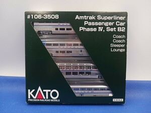 ★送料無料 即決有★ KATO USA 106-3508 Amtrak Superliner Passenger Car Phase Ⅳ Set B 4 Car Set