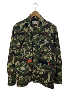 AAPE BY A BATHING APE◆ミリタリーシャツジャケット/4ポケット/L/コットン/KHK/AAPSTM8308XAC