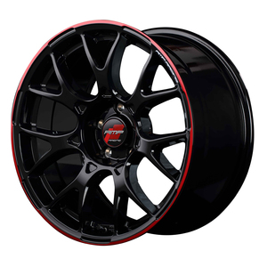 RMP Racing R27 ホイール1本 18x8.5 +45 114.3 5H(ブラック/リムレッドライン)