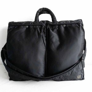 【人気】PORTER 【タンカー 2WAY ブリーフケース】ポーター ショルダー ビジネスバッグ ナイロン ブラック TANKER BAG u2410157