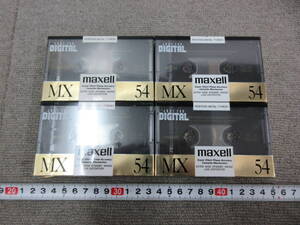 M【1-16】▼21 電気店在庫品 maxell マクセル メタルカセットテープ 4本まとめて METAL MX54 TYPEⅣ 未使用長期保管品