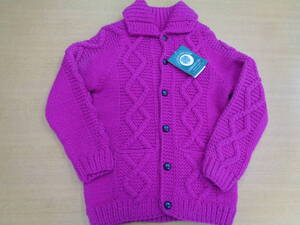 半額以下！ 定価 ¥59,000 CANADIAN SWEATER カナディアンセーター フロントＺＩＰカウチンセーター ウール　S.PINK Size:36