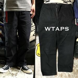 ［希少完売モデル］1円《★ WTAPS ★》ワークワイドチノパンツ ダブルタップス KHAKI ネイバーフッド タグ WTVUA ピグメント染め BLACK BLK