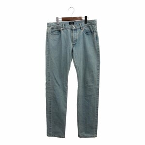 A.P.C. アーペーセー デニムパンツ アメカジ ボタンフライ ライトブルー (メンズ 34) 中古 古着 Q0468