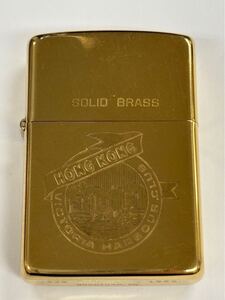 未使用品 Zippo SOLID BRASS HONG KONG VICTORIA HARBOUR CLUB 1932-1989 ジッポー ソリッドブラス ヴィクトリア ハーバー 香港 ライター