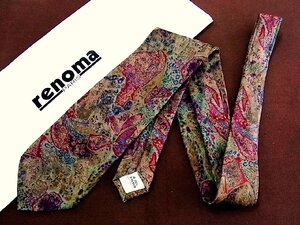 ♪27158C♪良品【植物 ペイズリー 柄】レノマ【renoma】 ネクタイ