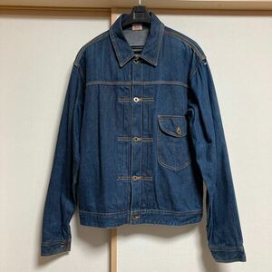 【希少】Lee リー 1011 COWBOY JACKET 1937 Model 1st 大戦前期モデル ジージャン デニムジャケット サイズ42 復刻 101J 白タグ　