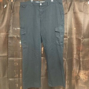 y197 Dickies ウィメンズモデル ワークパンツ ブラック ワイド アメカジ ワーク ストリート スケーター カーゴパンツ 古着