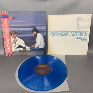 LP レコード YOUR MOVE AMERICA 渚のボーダー アメリカ マイ・カインダ・ウーマン 他 青盤 国内盤 帯付き ライナー付き ■RL185