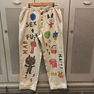 古着　ヴィンテージ　vintage パンツ　チノパン　リメイク　リメイクパンツ　カラフル　派手　個性派