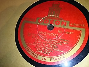 『ミニョン』（Mignon）仏odeon/kI1358　ニノン・ヴァラン（Ninon Vallin,)ほか