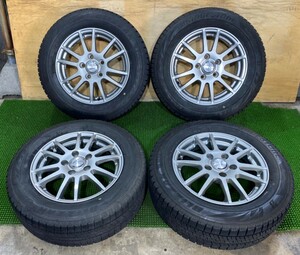 195/65R15 BRIDGESTONE【2本2017年 2本2018年】(社外アルミホイール) 15X6J ET43 5H/114.3 4本セット！