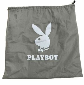 ほぼ 未使用 美品 プレイボーイ 保存袋 巾着 バッグ ヘルメット PLAYBOY BAG 収納袋 シューズ袋 グレー