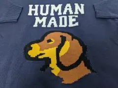 【0時まで特別価格】Mサイズ　HUMAN MADE ダックスニットブルー