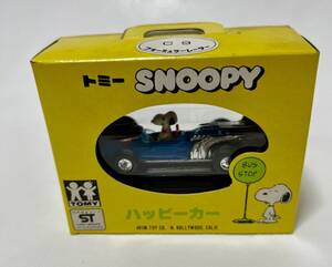 未使用品 TOMY AVIVA 日本製 SNOOPY スヌーピー ハッピーカー C9 フォーミュラーレーサー ブルー 青