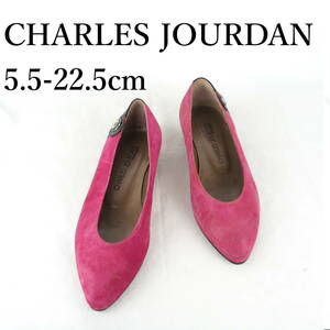 LK8143*CHARLES JOURDAN*シャルルジョルダン*レディースフラットシューズ*5.5-22.5cm*ピンク