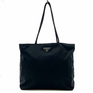 1円〜　【大人気】　 PRADA プラダ　 ナイロン　 トートバッグ　ハンドバッグ　ブラック　系　 三角ロゴ　KL1135