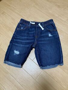 USED★GAP【ダメージ加工デニムハーフパンツ】ボーイズ/Lサイズ/140cm