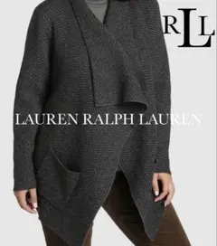 美品【LAUREN RALPH LAUREN】ヘリンボーン アルパカ混 ニット