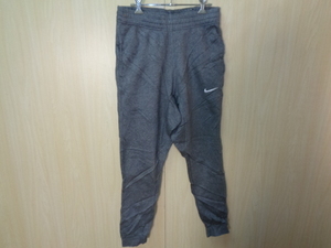 b505◆NIKE ジョガーパンツ◆ナイキ Sサイズ グレー スウェットパンツ Jogger Pants ポリコットン素材 裏起毛 スウォッシュ刺繍入り 4L