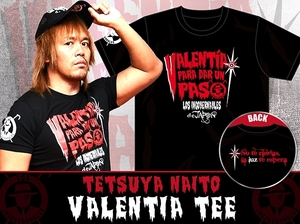 新日本プロレス ロス・インゴベルナブレス(内藤哲也・EVIL・BUSHI・SANADA・高橋ヒロム・鷹木)内藤哲也「VALENTIA」Tシャツ Lサイズ