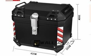 店長特選★ 人気商品★新入荷 品質保証■リアボックス 45L ブラック トップケース 大容量 ツーリング バックレスト装備 持ち運び可能