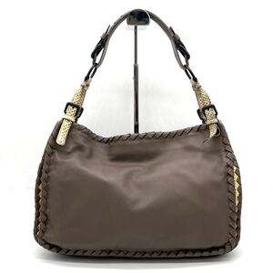 1円 美品 BOTTEGA VENETA ボッテガヴェネタ レザー イントレチャート ショルダーバッグ ワンショルダー ハンドバッグ レディース