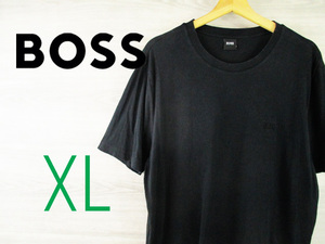 HUGO BOSS● ヒューゴボス＜刺繍ロゴ コットン 半袖 Tシャツ＞M345m