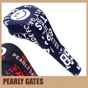 新品/未使用★正規★PEARLY GATES/パーリーゲイツ★PGニコ/ロゴ総柄★ドライバー/ヘッドカバー★460CC対応★白/紺★メンズ/レディース★