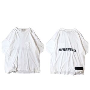 (D) remi relief BRIEFING レミレリーフ ブリーフィング 半袖Tシャツ L ホワイト (ma)