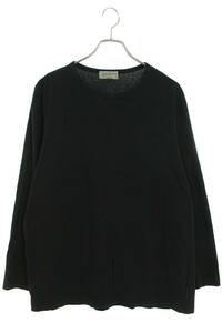 ヨウジヤマモトプールオム YOHJI YAMAMOTO POUR HOMME HR-T03-070 サイズ:3 ラウンドネックコットン長袖カットソー 中古 BS99