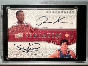 超絶レア/80 Bad Boys Auto 07 Upper Deck Dennis Rodman Bill Laimbeer ロッドマン NBA サイン Panini Pistons ピストンズ 優勝 All-star