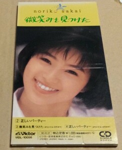 酒井法子 ●8cm CDシングル[ 微笑みを見つけた /正しいパーティー/各曲カラオケ]SPアニメ コボちゃん OP,遠藤京子,鈴木キサブロー,井上日徳